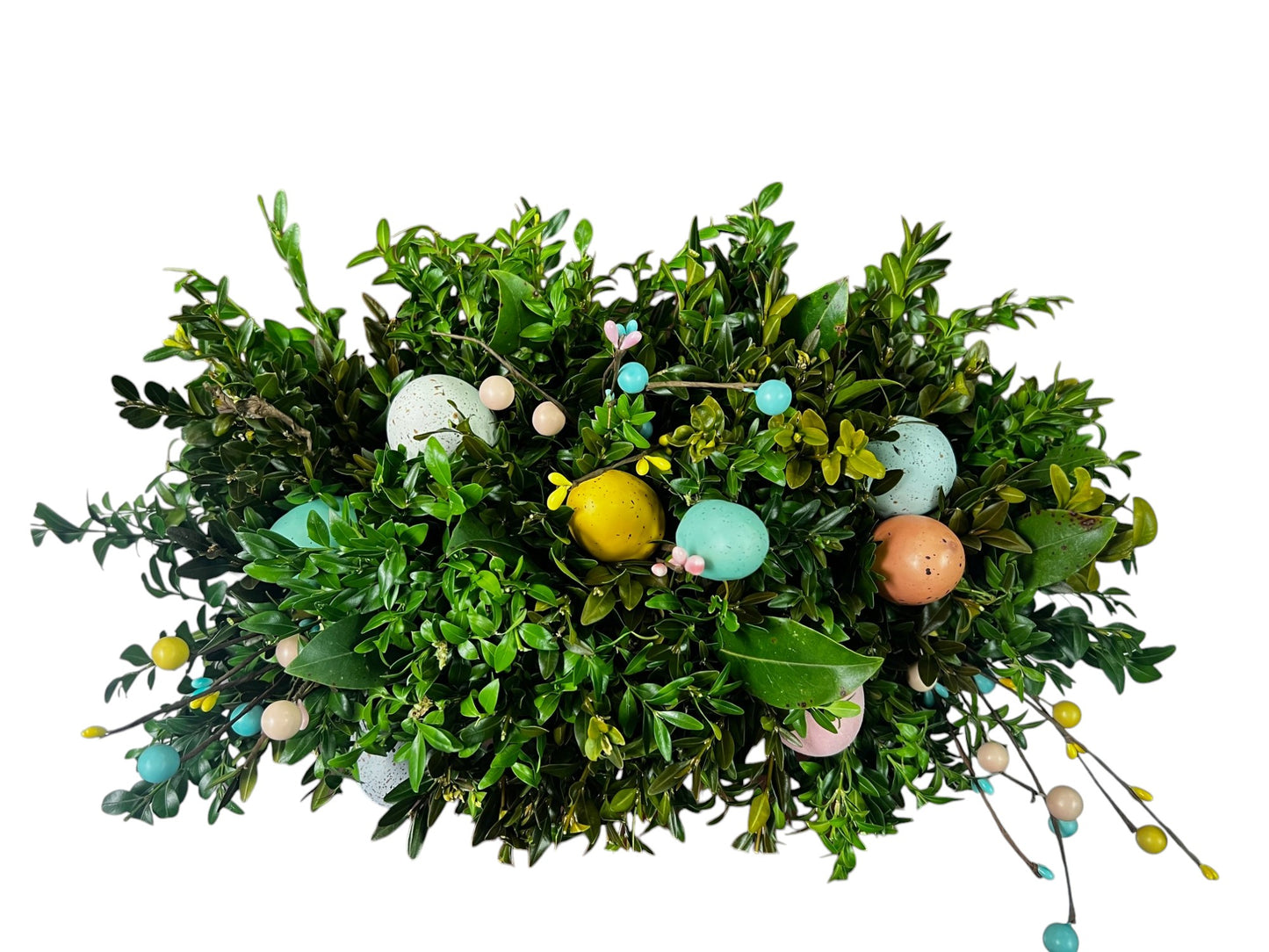 Rustic Log Easter Centerpiece