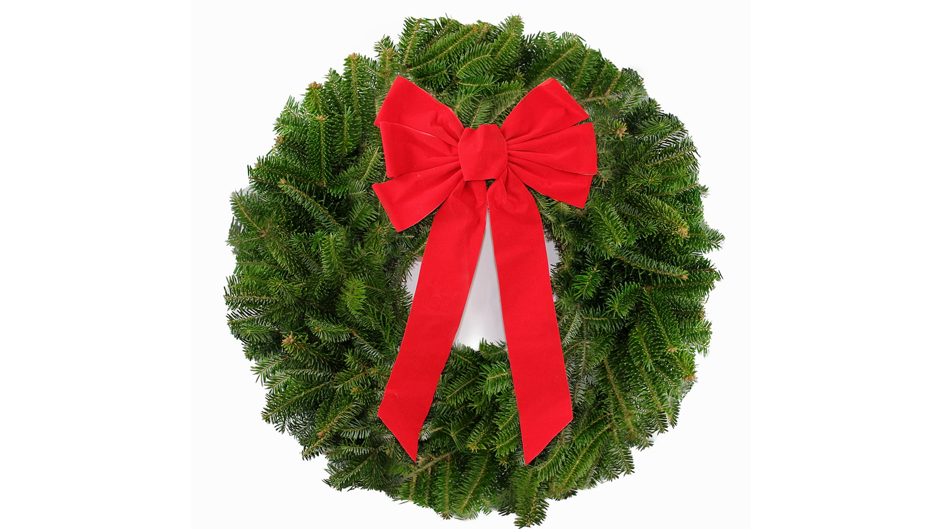 22 inch Fraser Fir Wholesale Christmas Wreath with Bow