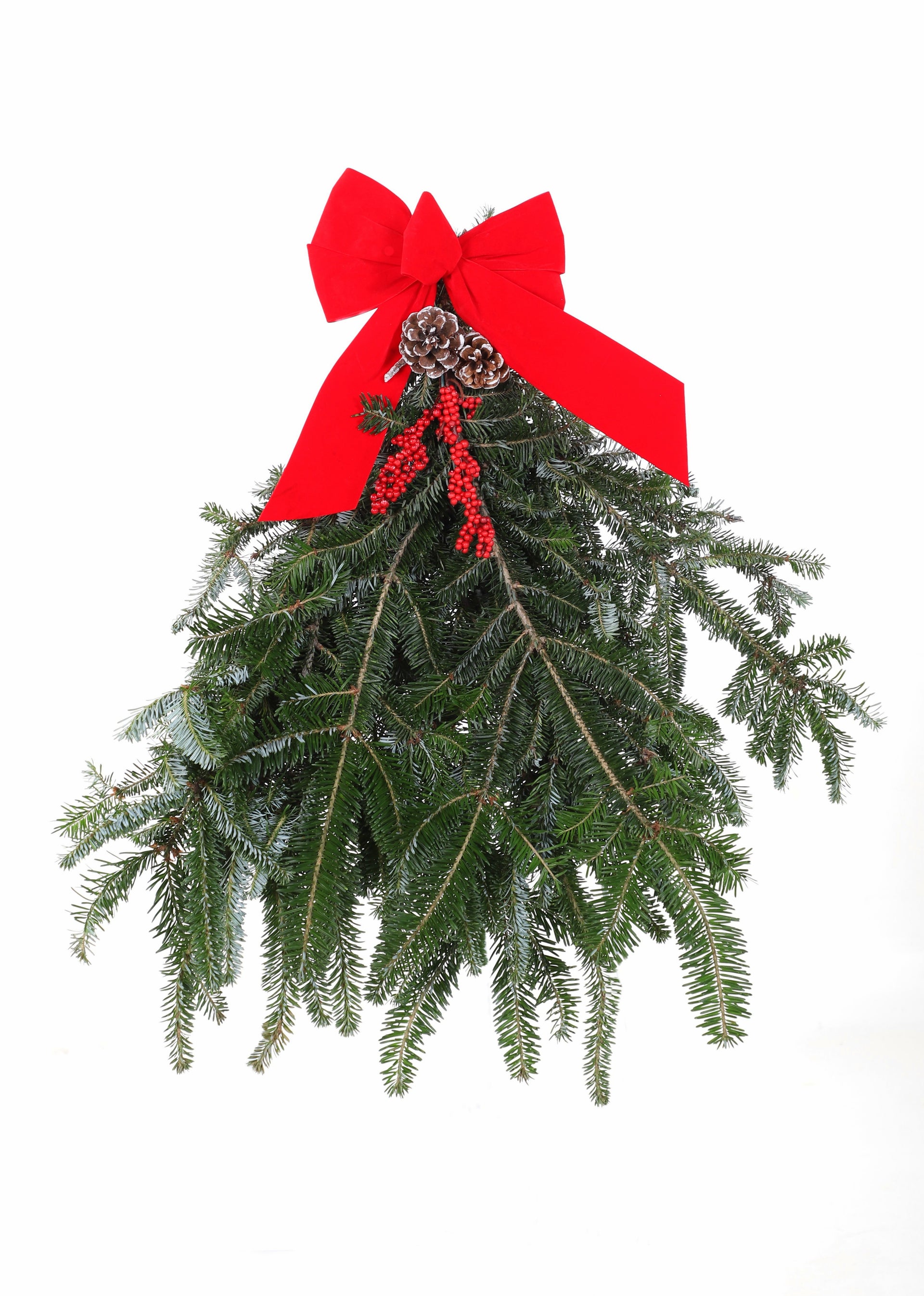 How to Create A Natural Christmas Evergreen Swag - Open Doors Open